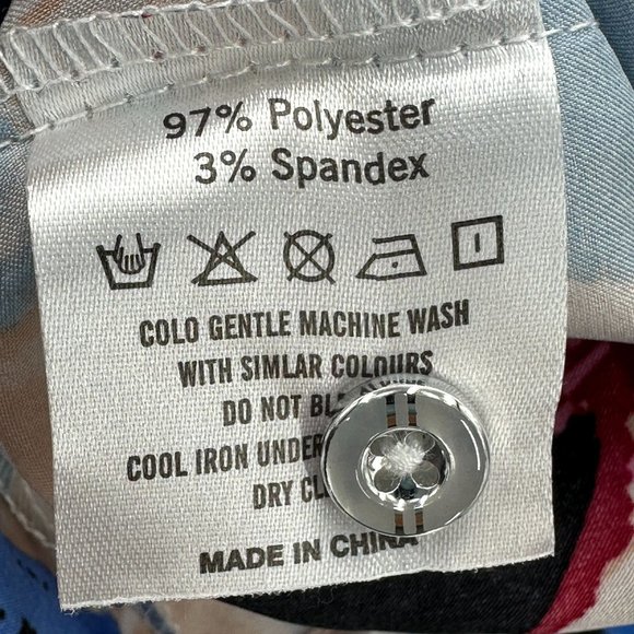 Zeroyaa Shirt Mens Button Down Long Sleeve Abstract Multicolor Lightweight XXL - Picture 10 of 10